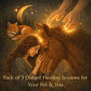 pack of 3 distant healing sessions for your pet and you